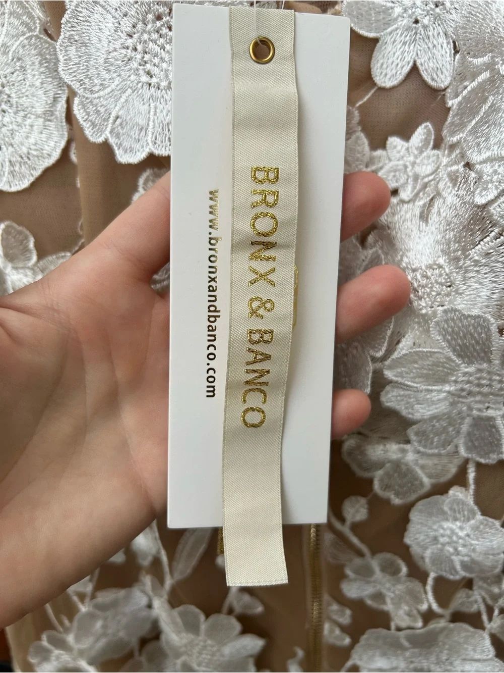 Bronx and Banco Jasmine Midi Dress in White size large NWT - Picture 6 of 9